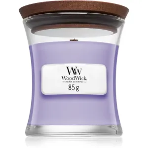 Woodwick Lavender Spa scented candle with wooden wick 85 g