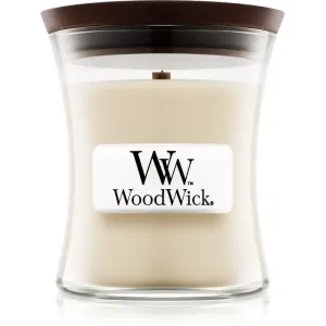 Woodwick Linen scented candle with wooden wick 85 g