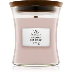 Woodwick Rosewood scented candle with wooden wick 275 g
