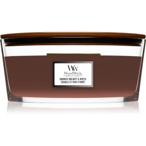 Woodwick Smoked Walnut & Maple scented candle with wooden wick (hearthwick) 453,6 g