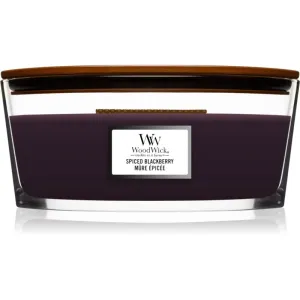 Woodwick Spiced Blackberry scented candle with wooden wick (hearthwick) 453,6 g