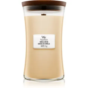 Woodwick Vanilla Bean scented candle with wooden wick 609,5 g