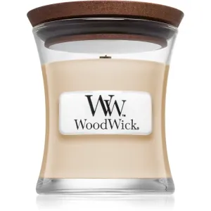 Woodwick Vanilla Bean scented candle with wooden wick 85 g