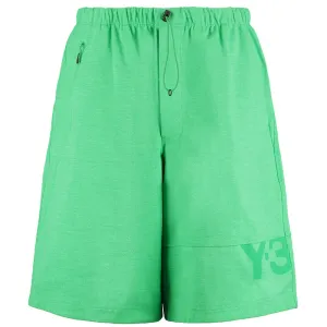 Y-3 Men's Logo Shorts Green XS