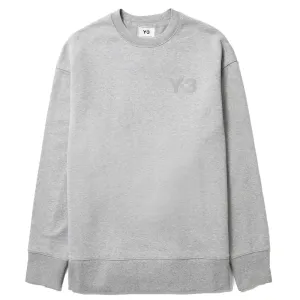 Y-3 Mens Chest Logo Sweater Grey XXL