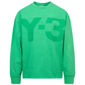 Y-3 Mens Logo Sweater Green L