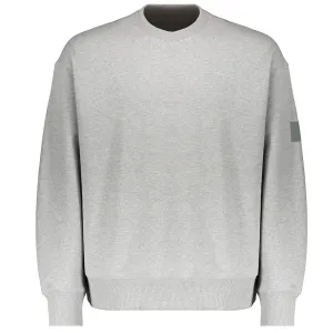 Y-3 Mens Organic Terry Crew Neck Sweater Grey Large