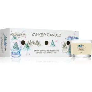 Yankee Candle Snow Globe Wonderland 3 Mini Votives Candles Christmas gift set I