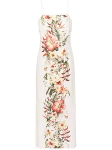 ZIMMERMANN - Floral Print Linen Pencil Dress