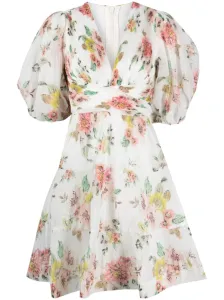 ZIMMERMANN - Floral Print Pleated Mini Dress #1725583