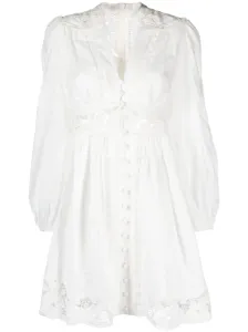 ZIMMERMANN - Plunge Linen Mini Dress #1737193