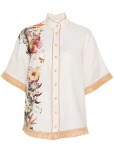 ZIMMERMANN - Floral Print Linen Shirt #1776838
