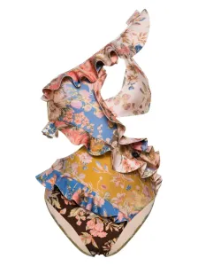 ZIMMERMANN - Floral Print One-shoulder Swimsuit #1752251