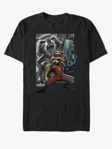 ZOOT.Fan Marvel Rocket Strážci Galaxie T-shirt Black