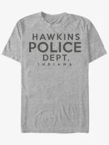 ZOOT.Fan Netflix Policejní oddělení Hawkins Stranger Things T-shirt Grey