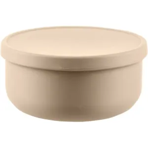 Zopa Silicone Bowl with Lid silicone bowl with cap Sand Beige 1 pc