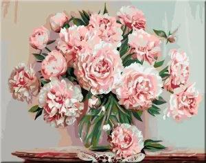 Zuty Painting by Numbers Peonies In A Glass
