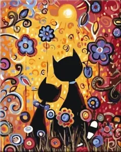 Zuty Painting by Numbers Two Cats #66889