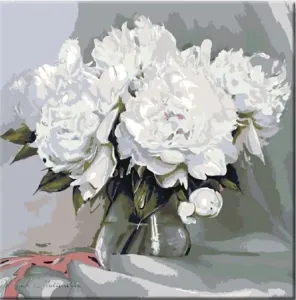 Zuty Painting by Numbers White Peonies #66877